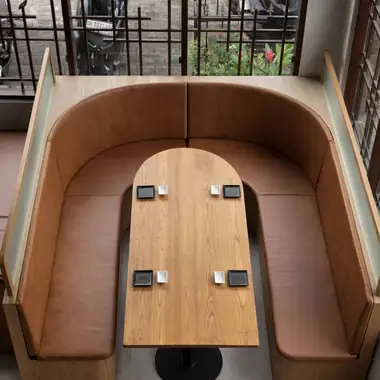 The curved booth, seen from above - ENSO Japanese Fusion & Bar, Jl. Tanah Barak No.19, Canggu, Bali